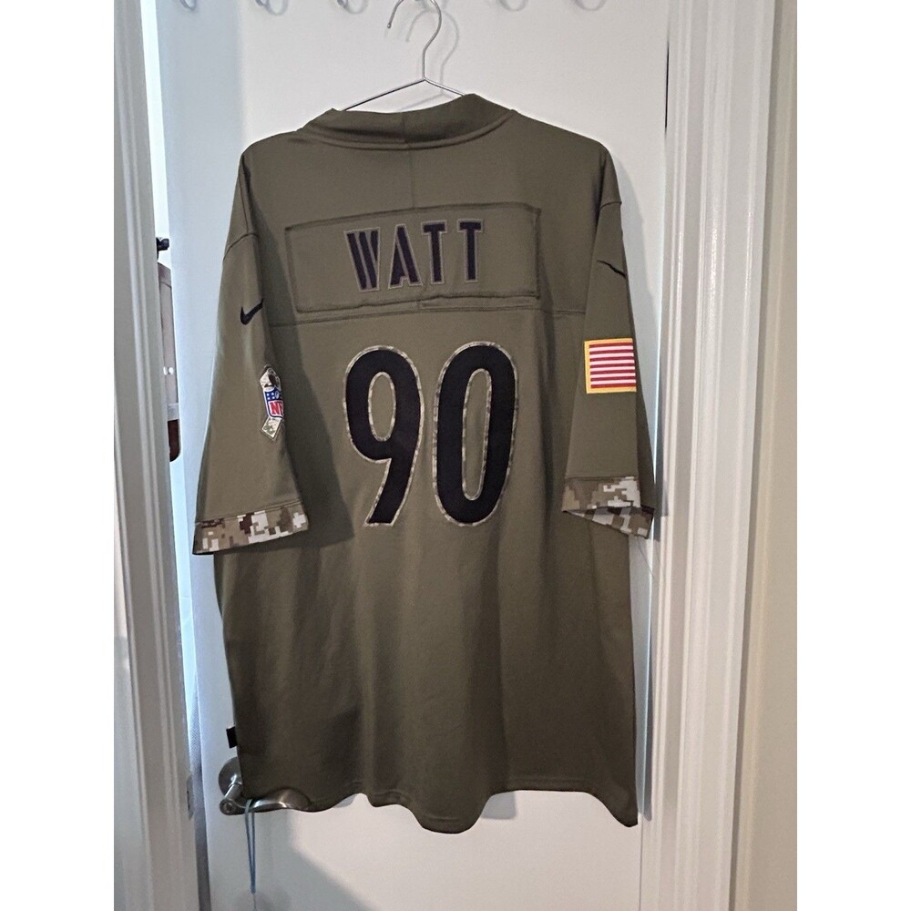 TJ WATT Pittsburgh Steelers New 'Salute to Service' Limited Olive Jersey